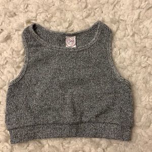 Gray cropped tank from SO